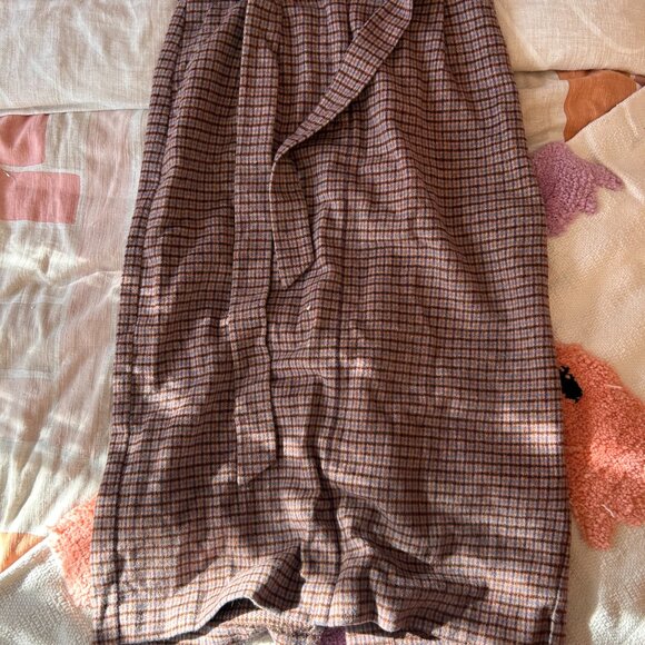 Jupe midi à carreaux avec ceinture / Checkered midi skirt with belt - Picture 3 of 3